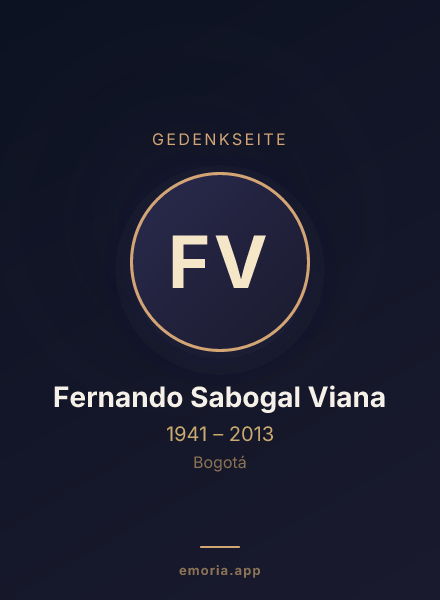 Gedenkportrait von Fernando Sabogal Viana