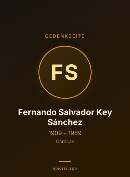 Gedenkportrait von Fernando Salvador Key Sánchez
