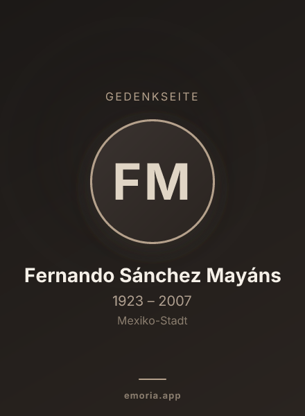 Gedenkportrait von Fernando Sánchez Mayáns