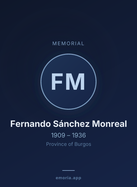 Memorial portrait of Fernando Sánchez Monreal