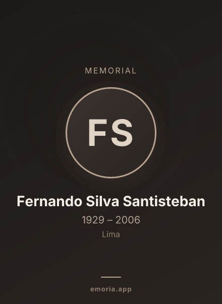 Memorial portrait of Fernando Silva Santisteban