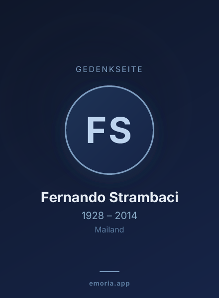 Gedenkportrait von Fernando Strambaci