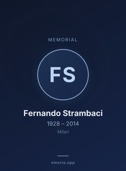 Memorial portrait of Fernando Strambaci