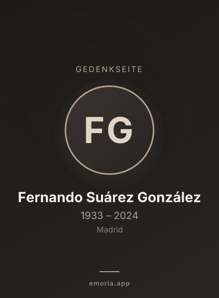Gedenkportrait von Fernando Suárez González