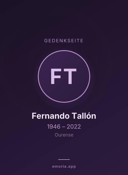 Gedenkportrait von Fernando Tallón