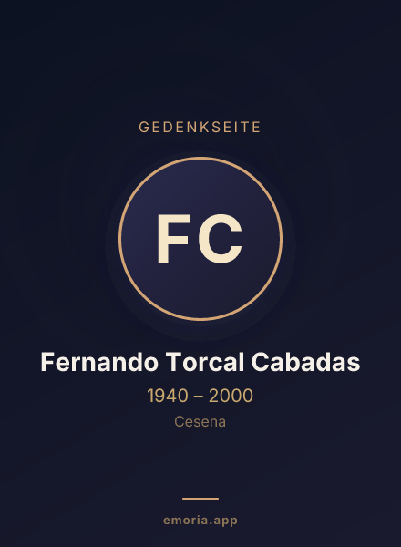 Gedenkportrait von Fernando Torcal Cabadas