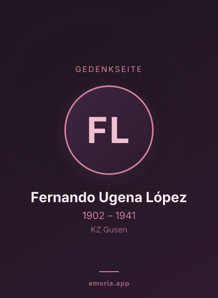 Gedenkportrait von Fernando Ugena López