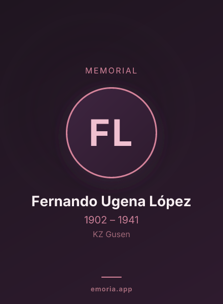 Memorial portrait of Fernando Ugena López