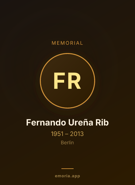 Memorial portrait of Fernando Ureña Rib