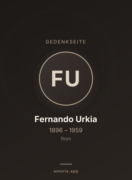 Gedenkportrait von Fernando Urkia