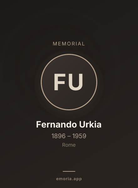 Memorial portrait of Fernando Urkia