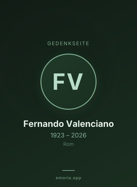 Gedenkportrait von Fernando Valenciano