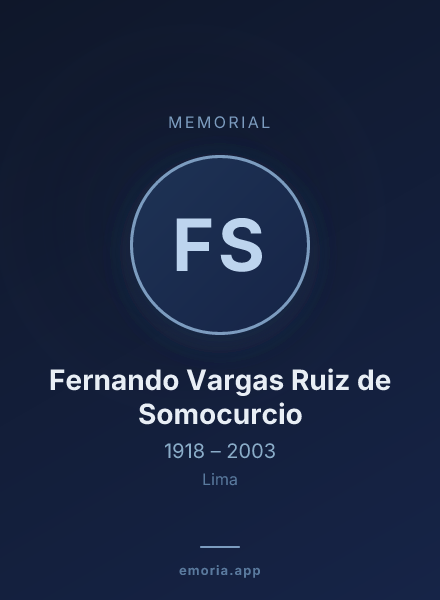 Memorial portrait of Fernando Vargas Ruiz de Somocurcio