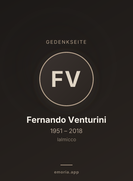 Gedenkportrait von Fernando Venturini