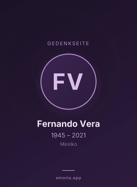 Gedenkportrait von Fernando Vera