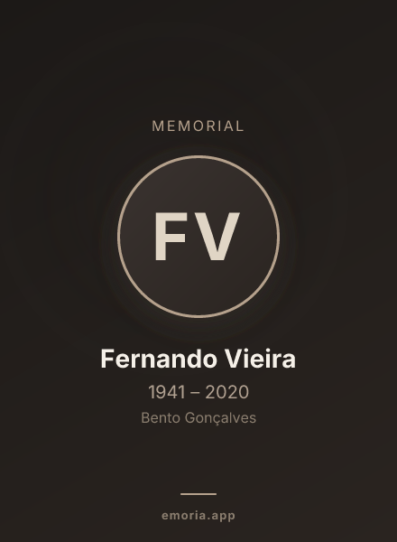 Memorial portrait of Fernando Vieira