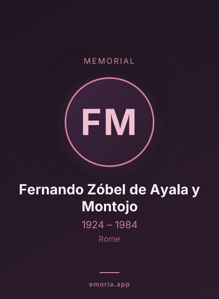 Memorial portrait of Fernando Zóbel de Ayala y Montojo
