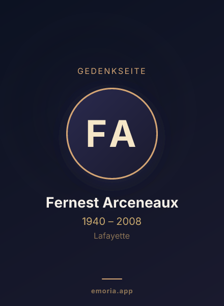 Gedenkportrait von Fernest Arceneaux