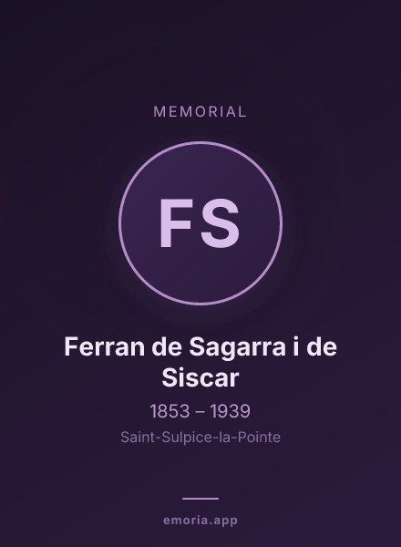 Memorial portrait of Ferran de Sagarra i de Siscar