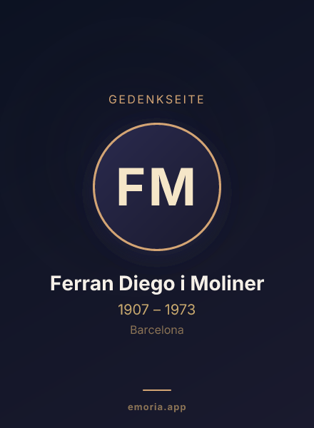Gedenkportrait von Ferran Diego i Moliner