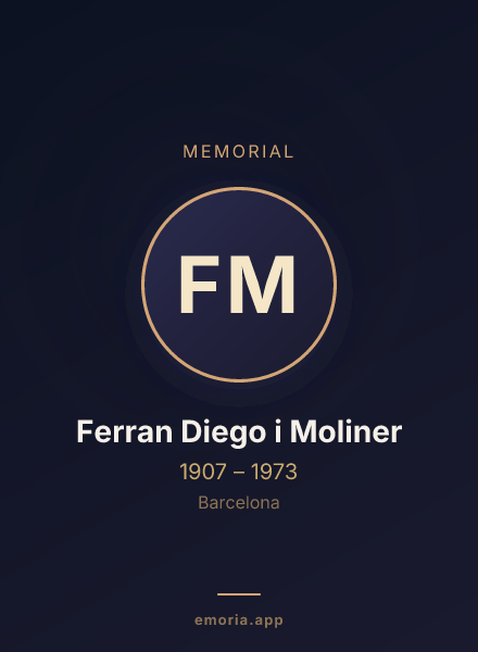 Memorial portrait of Ferran Diego i Moliner