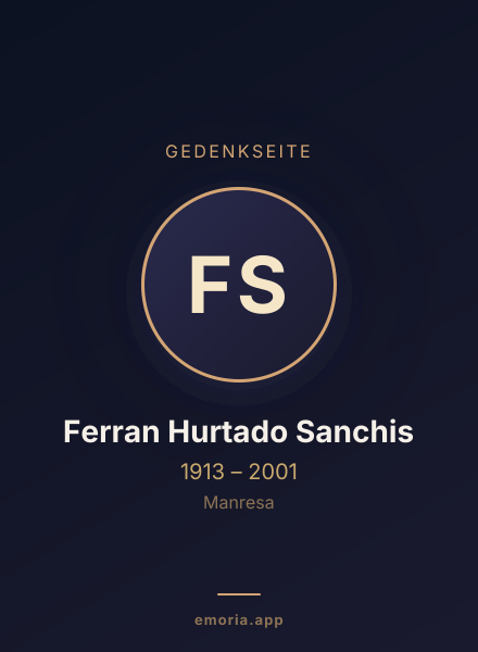 Gedenkportrait von Ferran Hurtado Sanchis