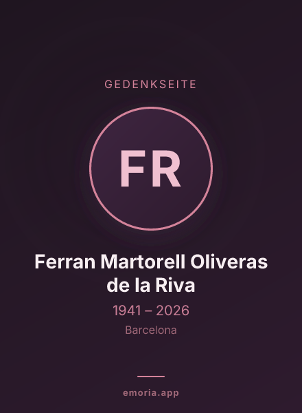 Gedenkportrait von Ferran Martorell Oliveras de la Riva