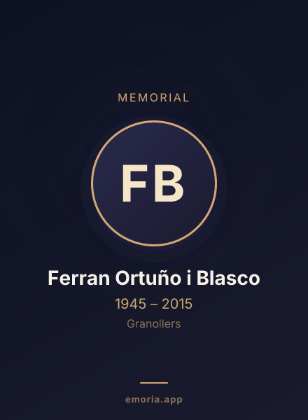 Memorial portrait of Ferran Ortuño i Blasco