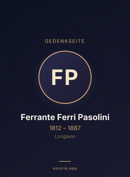 Gedenkportrait von Ferrante Ferri Pasolini