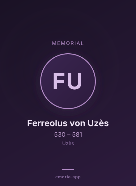 Memorial portrait of Ferreolus von Uzès