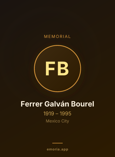 Memorial portrait of Ferrer Galván Bourel