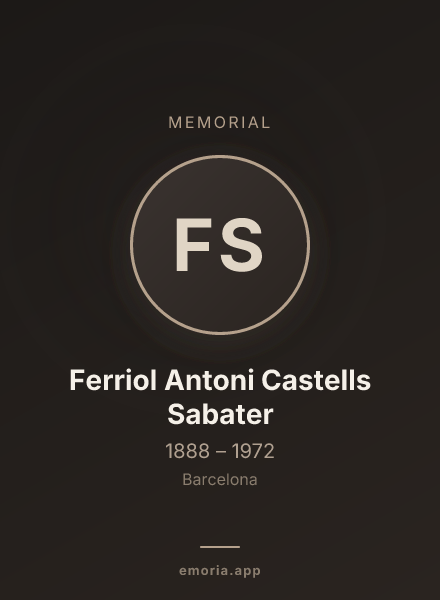 Memorial portrait of Ferriol Antoni Castells Sabater