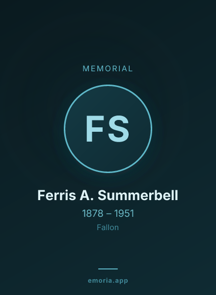 Memorial portrait of Ferris A. Summerbell