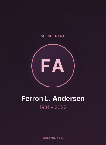 Memorial portrait of Ferron L. Andersen
