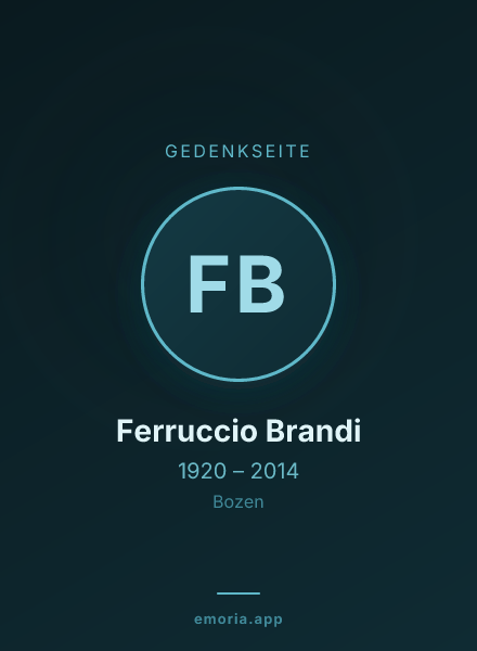 Gedenkportrait von Ferruccio Brandi