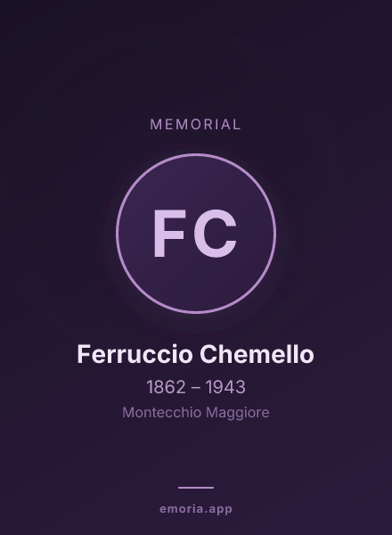 Memorial portrait of Ferruccio Chemello