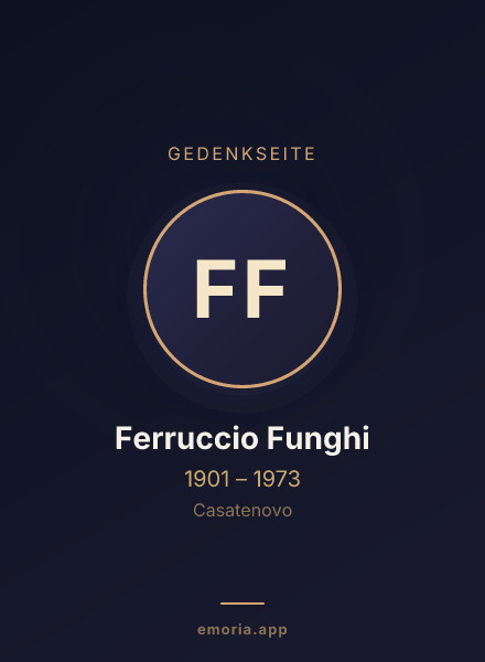 Gedenkportrait von Ferruccio Funghi