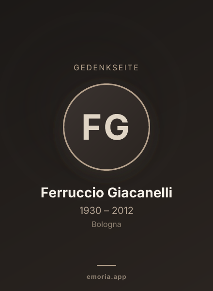 Gedenkportrait von Ferruccio Giacanelli