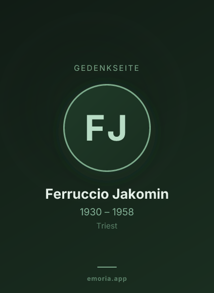 Gedenkportrait von Ferruccio Jakomin