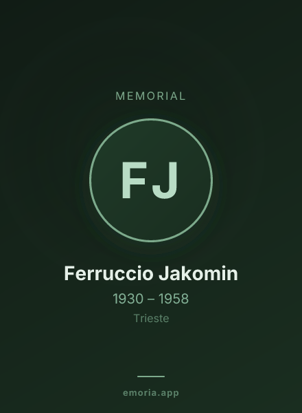 Memorial portrait of Ferruccio Jakomin