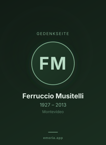 Gedenkportrait von Ferruccio Musitelli