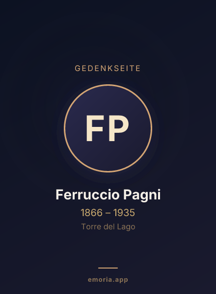 Gedenkportrait von Ferruccio Pagni