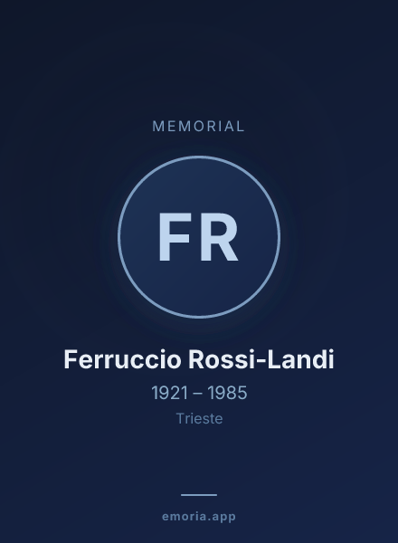 Memorial portrait of Ferruccio Rossi-Landi