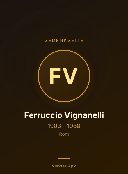 Gedenkportrait von Ferruccio Vignanelli
