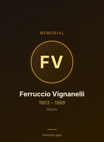 Memorial portrait of Ferruccio Vignanelli