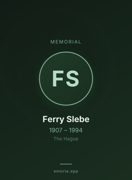 Memorial portrait of Ferry Slebe