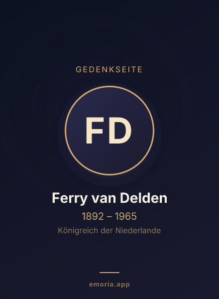 Gedenkportrait von Ferry van Delden