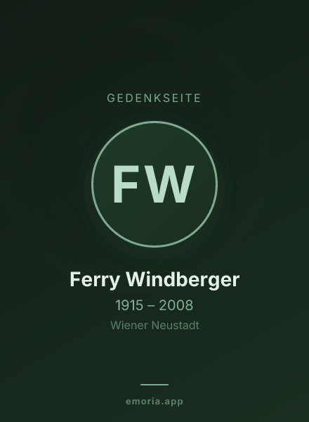 Gedenkportrait von Ferry Windberger