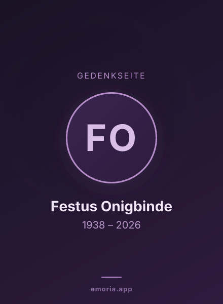 Gedenkportrait von Festus Onigbinde
