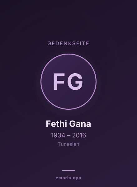 Gedenkportrait von Fethi Gana